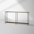 Kavali Metall-Konsolentisch für den Eingangsbereich, massiver Eisenrahmen, Flur-Eingangstisch, elegant & schlichtes Design