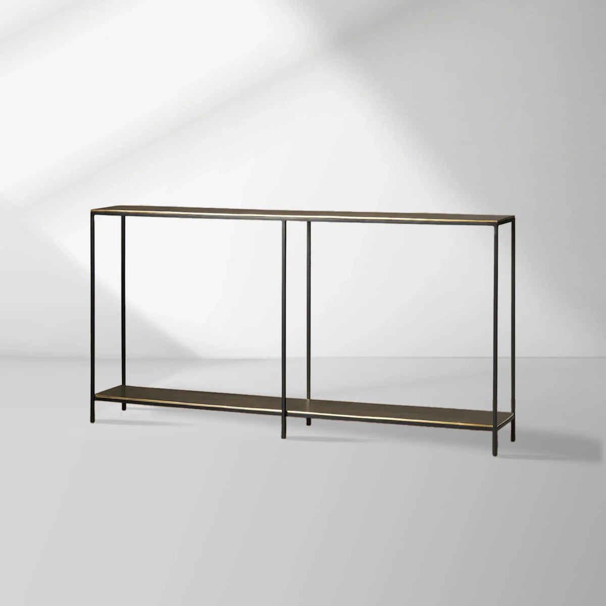 Kavali Metall-Konsolentisch für den Eingangsbereich, massiver Eisenrahmen, Flur-Eingangstisch, elegant & schlichtes Design