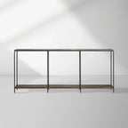 Kavali Metall-Konsolentisch für den Eingangsbereich, massiver Eisenrahmen, Flur-Eingangstisch, elegant & schlichtes Design