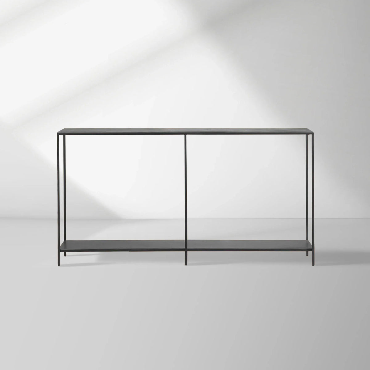 Kavali Metal Entryway Console Table Solid Iron Frame Hallway Entrance Table Elegant & Simple Style