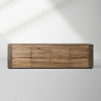 Telluride TV-Schrank aus mexikanischer Eiche, Medienkonsole, Sideboard, TV-Aufbewahrungseinheit aus Holz 