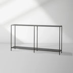 Kavali Metall-Konsolentisch für den Eingangsbereich, massiver Eisenrahmen, Flur-Eingangstisch, elegant & schlichtes Design