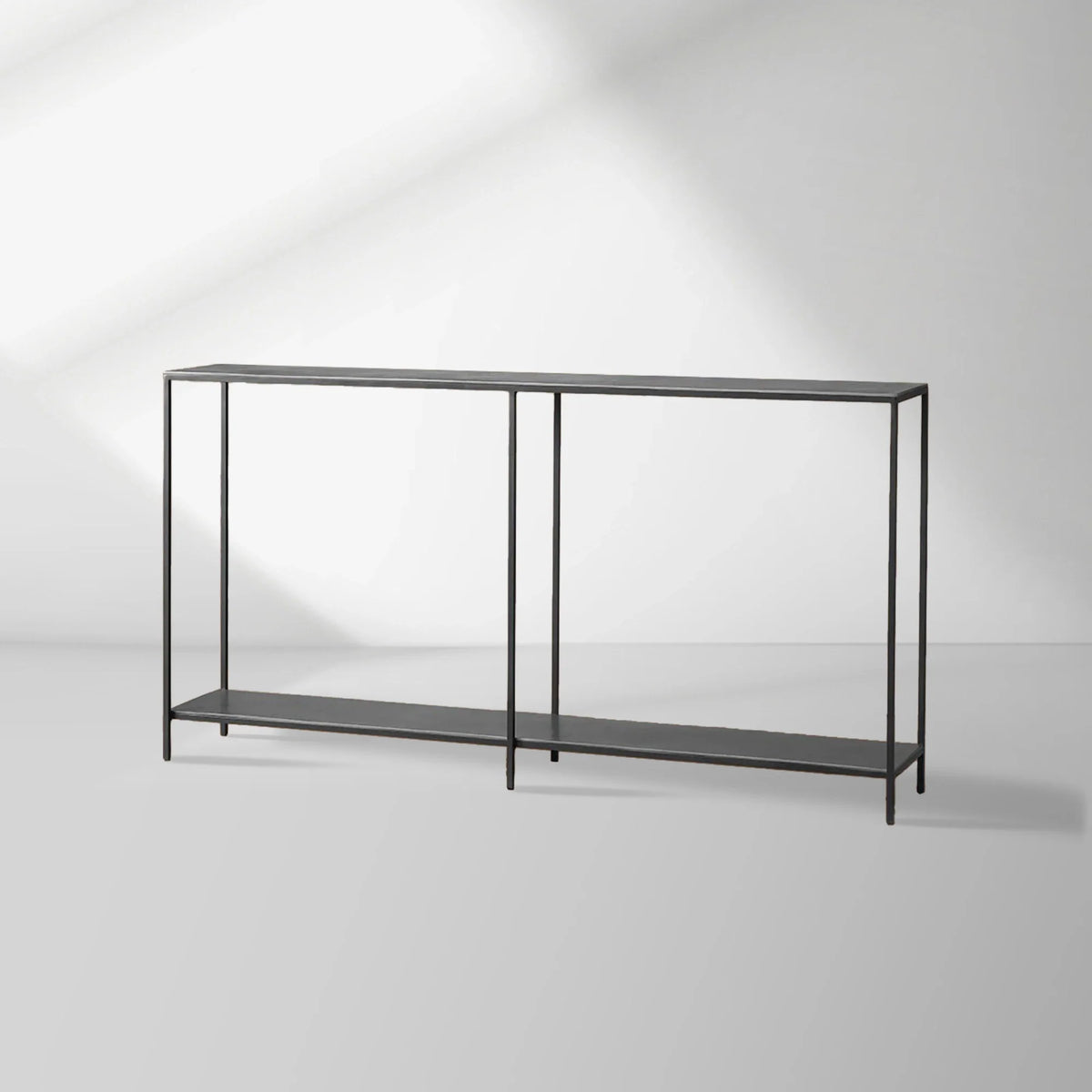 Kavali Metall-Konsolentisch für den Eingangsbereich, massiver Eisenrahmen, Flur-Eingangstisch, elegant & schlichtes Design