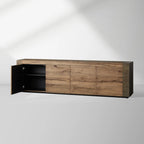 Telluride TV-Schrank aus mexikanischer Eiche, Medienkonsole, Sideboard, TV-Aufbewahrungseinheit aus Holz 