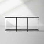 Kavali Metall-Konsolentisch für den Eingangsbereich, massiver Eisenrahmen, Flur-Eingangstisch, elegant & schlichtes Design