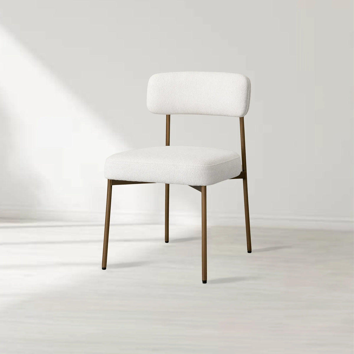Billie Antiqued Iron Frame Dining Chair with Performance Fabric Cushion Modern Living Room Chairs