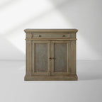 Buffet de salle à manger Cosetta avec motif de fougères peint à la main, en bois antique, meuble d'entrée