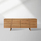 Buffet Panta en chêne blanc, buffet de campagne en bois, meuble TV pour entrée