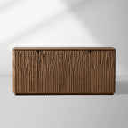 Buffet bahut en bois Norris Modern avec base en fibre de verre