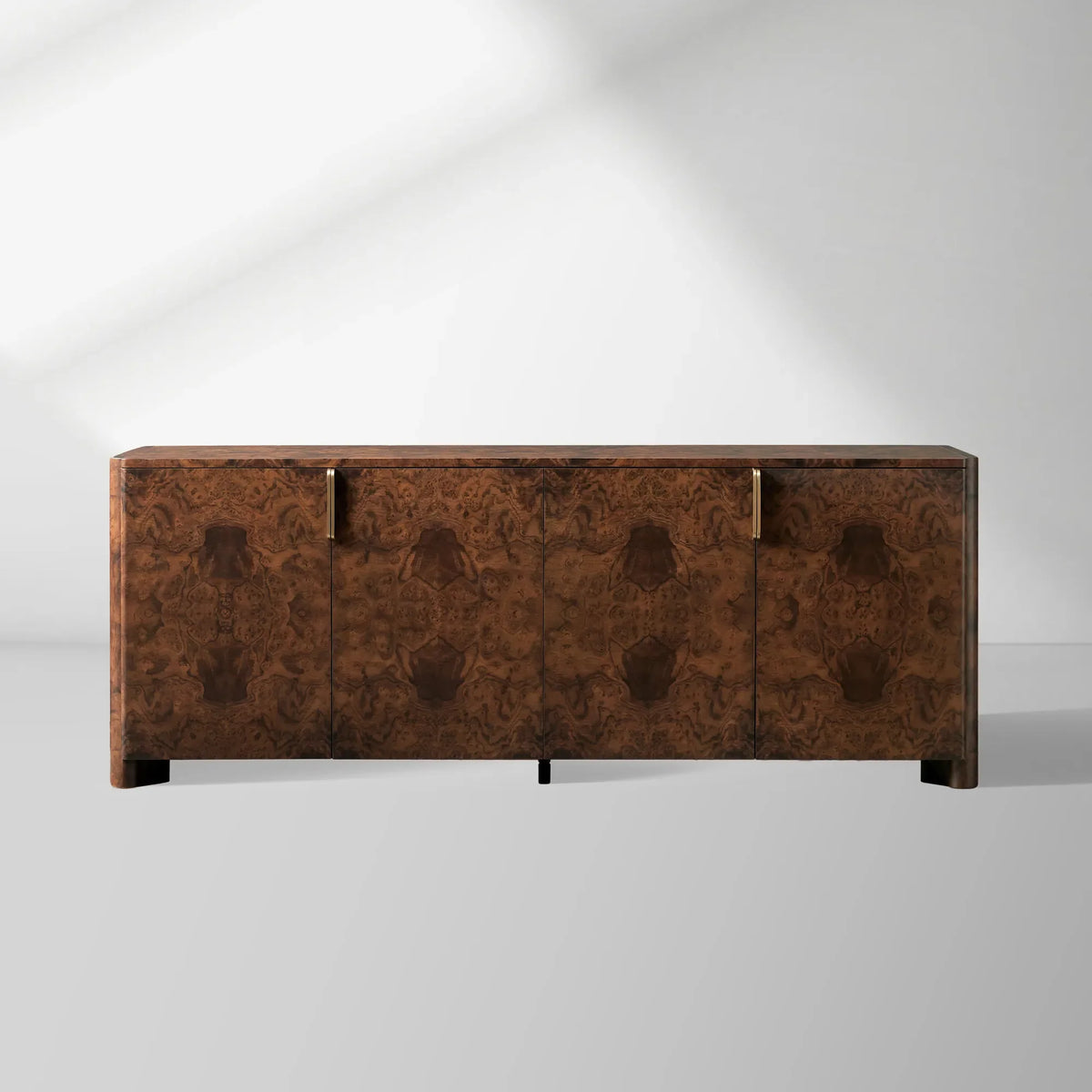 Morley Walnusswurzelholz-Buffet, Anrichte, Wohnzimmer-Medien-TV-Schrank, Holz-Eingangsschrank