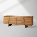 Buffet Panta en chêne blanc, buffet de campagne en bois, meuble TV pour entrée