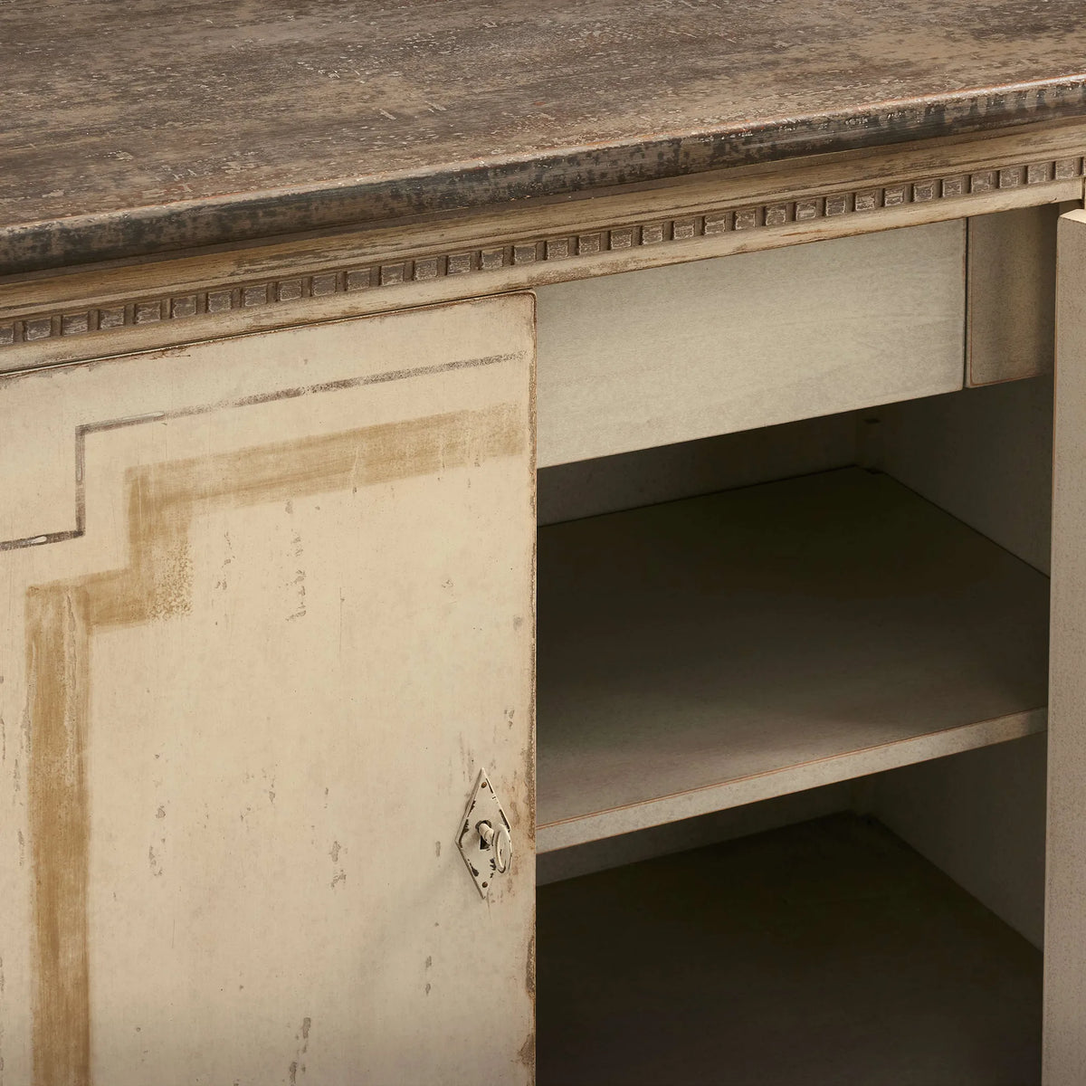 Oriana Bell’Arte Buffet Anrichte Holz Antik Dielen Zwei Schubladen Schrank