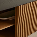 Sorin Reeded Design Buffet Sideboard Holz Eingänge Schrank Medien TV Schrank