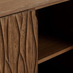 Buffet bahut en bois Norris Modern avec base en fibre de verre