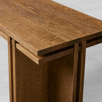 Eaves Layered Oak Entrance Console Table Modern Minimalism Style Wood Entryways Wallway Table
