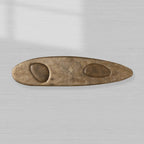 Sucurro Spalted Primavera Wood Console Entryways Table Oxidized Aluminum Top Modern Minimalism Style Entrance Wallway Table