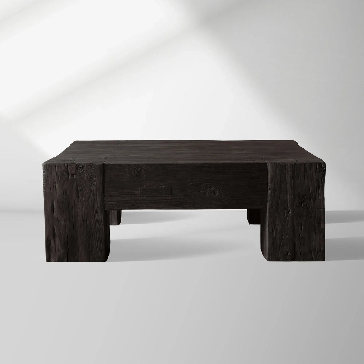 Ubud Square Wood Coffee Table with Teak Reclaimed Wood Living Room Center Tea Table Vintage Style Cocktail Table