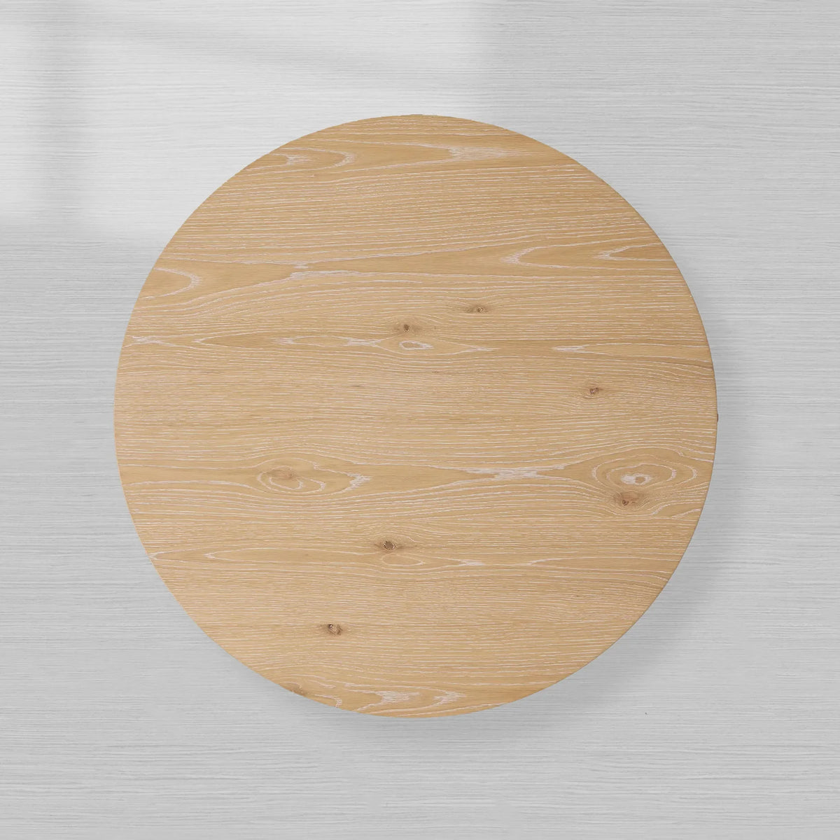 Sullivan Wood Round Coffee Table with Solid Oak Veneers Cocktail Table Living Room Center Tea Table Simplicity Style