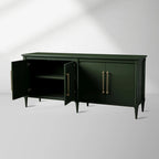 Oakleigh Wood Buffet Sideboard Hochglanzlack TV-Schrank Flurschrank Aufbewahrungsschrank