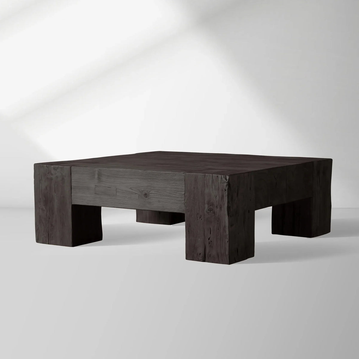 Ubud Square Wood Coffee Table with Teak Reclaimed Wood Living Room Center Tea Table Vintage Style Cocktail Table