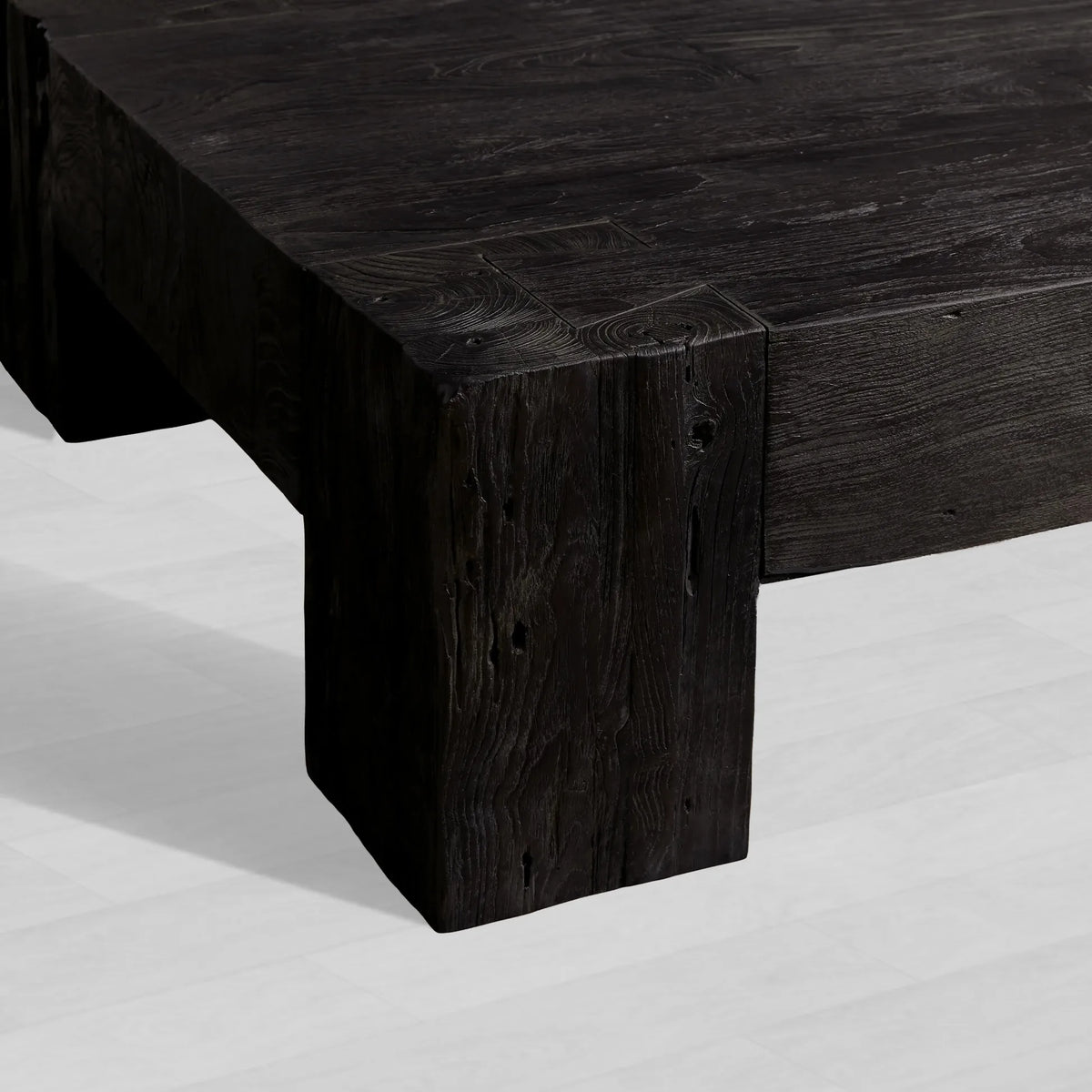 Ubud Square Wood Coffee Table with Teak Reclaimed Wood Living Room Center Tea Table Vintage Style Cocktail Table