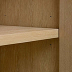 Nason Modular Oak Tall Display Cabinet Modern Lockers Wardrobe Living Room Large Lockers