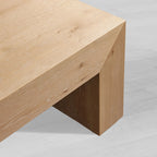 Table basse rectangulaire Sullivan cascade en bois de chêne massif, table à thé centrale de style rustique, table basse de cocktail.