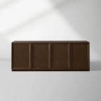 Nason Modulares TV-Möbel mit vier Türen aus massiver Eiche, Beistellschrank, TV-Aufbewahrungseinheit, Holz-Sideboard