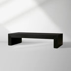 Table basse rectangulaire Sullivan cascade en bois de chêne massif, table à thé centrale de style rustique, table basse de cocktail.