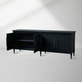 Oakleigh Wood Buffet Sideboard Hochglanzlack TV-Schrank Flurschrank Aufbewahrungsschrank
