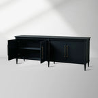 Oakleigh Wood Buffet Sideboard Hochglanzlack TV-Schrank Flurschrank Aufbewahrungsschrank
