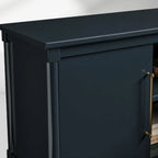 Oakleigh Wood Buffet Sideboard Hochglanzlack TV-Schrank Flurschrank Aufbewahrungsschrank