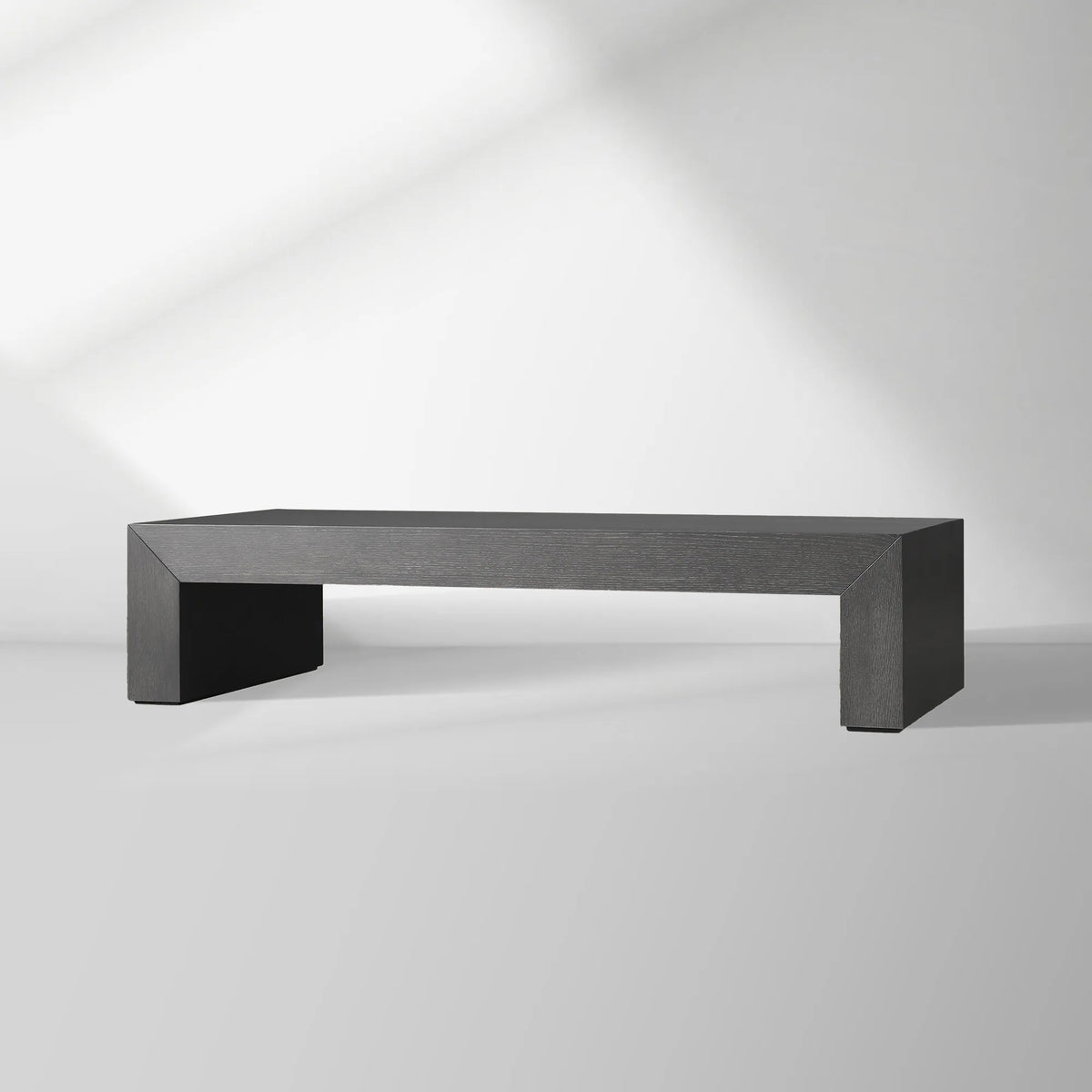 Table basse rectangulaire Sullivan cascade en bois de chêne massif, table à thé centrale de style rustique, table basse de cocktail.