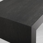 Table basse rectangulaire Sullivan cascade en bois de chêne massif, table à thé centrale de style rustique, table basse de cocktail.