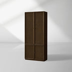 Nason Modular Oak Tall Display Cabinet Modern Lockers Wardrobe Living Room Large Lockers