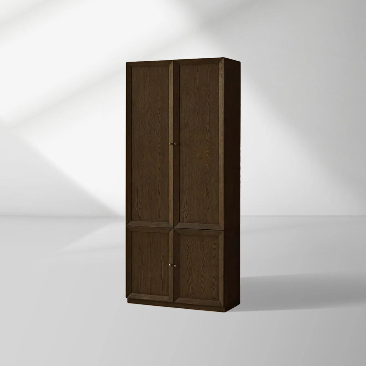 Nason Modular Oak Tall Display Cabinet Modern Lockers Wardrobe Living Room Large Lockers
