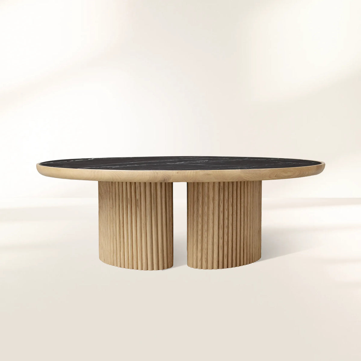 Aster Wood Eiche Runder Couchtisch Moderner Sofamitteltisch Teetisch