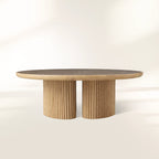 Aster Wood Eiche Runder Couchtisch Moderner Sofamitteltisch Teetisch