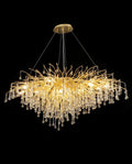 Lustre ovale de 119 cm (47 pouces) avec branches d'arbre dorées pour salle à manger