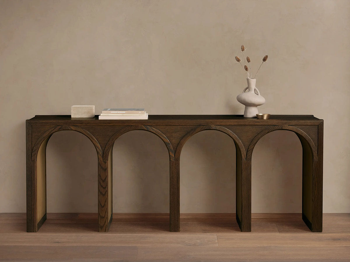 Hattie Solid Oak Entrance Console Table Country Style Entryway Table