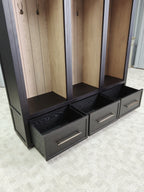Hattie Solid Oak Entryway Cabinet Hand-Crafted with Hooks & Drawers