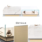 Luxury Coffee Table Set with Marble, Glass & Sculptural Gold Brass Design Center Tea Table