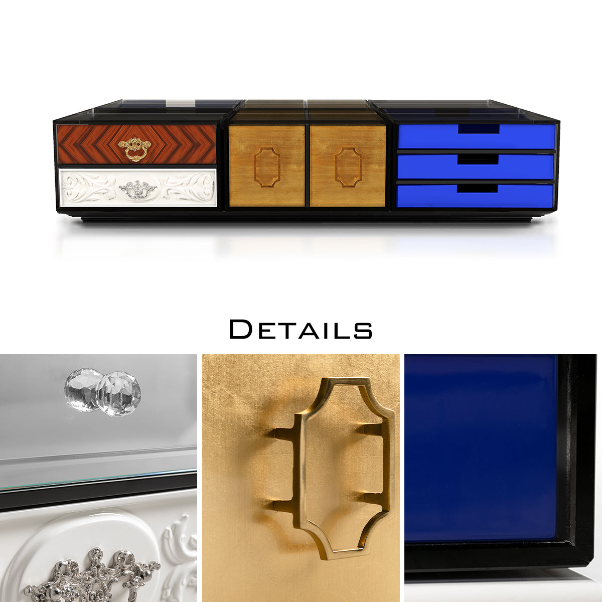 Luxury Modular Coffee Table with Geometric Design, Hidden Storage & Modern Style Center Tea Table