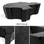 Luxury Patina Brass Coffee Table with Organic Sculptural Design & Handcrafted Finish Center Tea Table