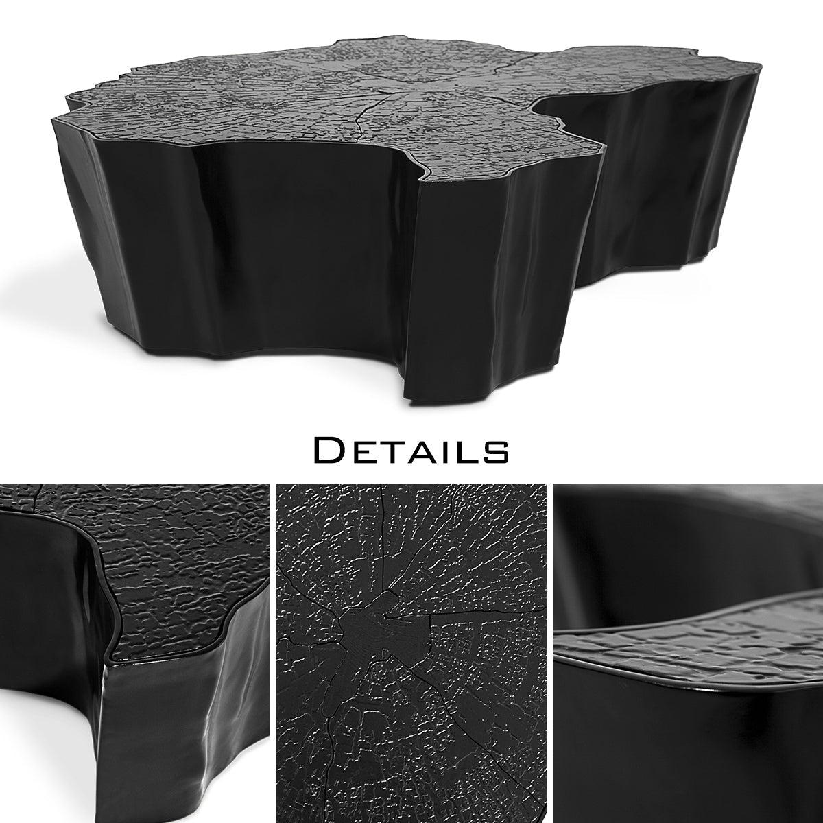 Luxury Patina Brass Coffee Table with Organic Sculptural Design & Handcrafted Finish Center Tea Table