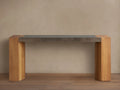 Akazienholz-Konsole Tisch Handgefertigt Industrieller Stil Wohnzimmer