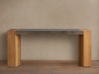 Akazienholz-Konsole Tisch Handgefertigt Industrieller Stil Wohnzimmer