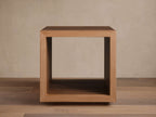 Mihaela Solid Wood Square End Table Handcrafted Romanian Artisan Accent Side Table