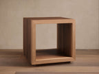 Mihaela Solid Wood Square End Table Handcrafted Romanian Artisan Accent Side Table