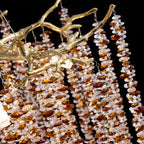Lustre moderne en cristal de 61 à 102 cm (24 à 40 pouces) avec branches d'arbre